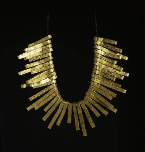 rays of light necklace gold