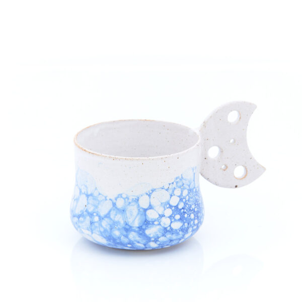 ceramic mug with moon handle
