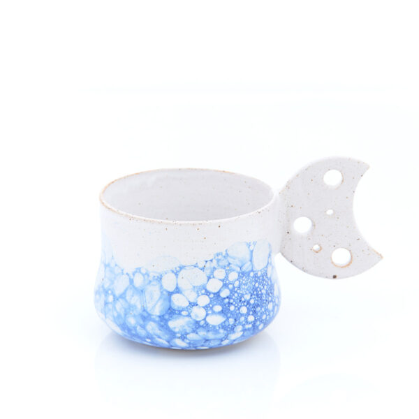 ceramic mug with moon handle