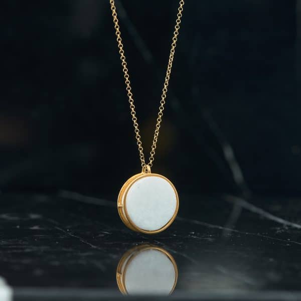 round white marble necklace - mini orchestra