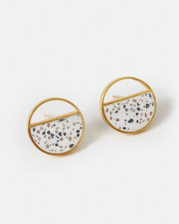 earrings small circles with mosaic