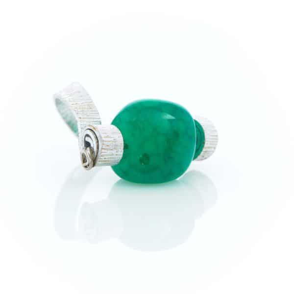 δαχτυλίδι ασημί με πράσινο αχάτη