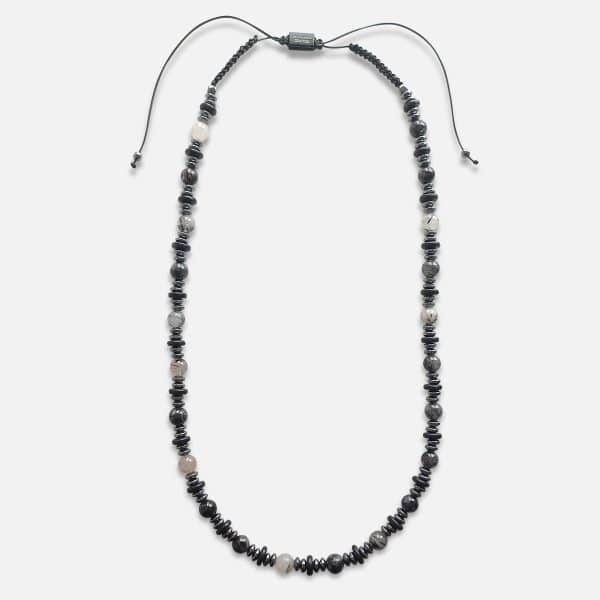 men's handmade agate necklace