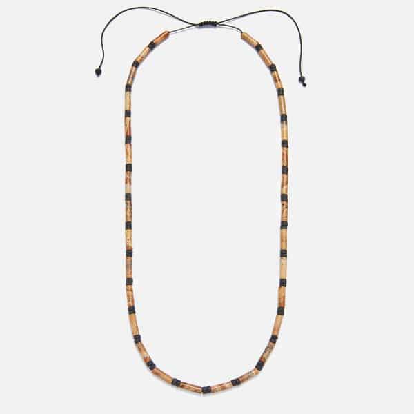 men's handmade necklace with jasper