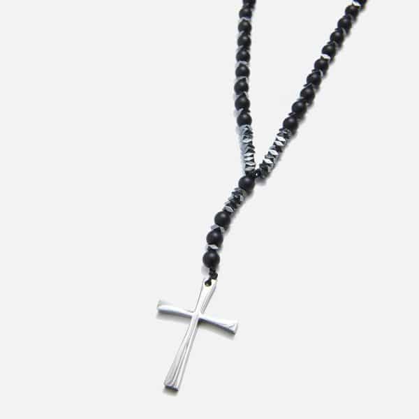 men's handmade rosary necklace