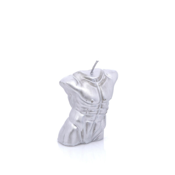 handmade candle male body silver