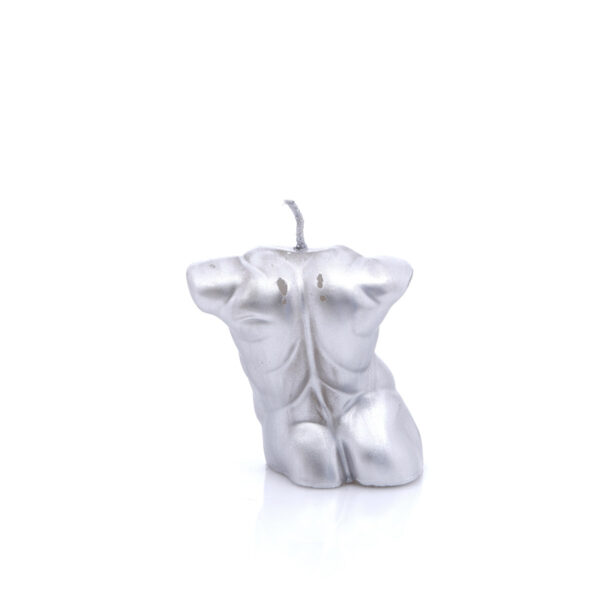 handmade candle male body silver