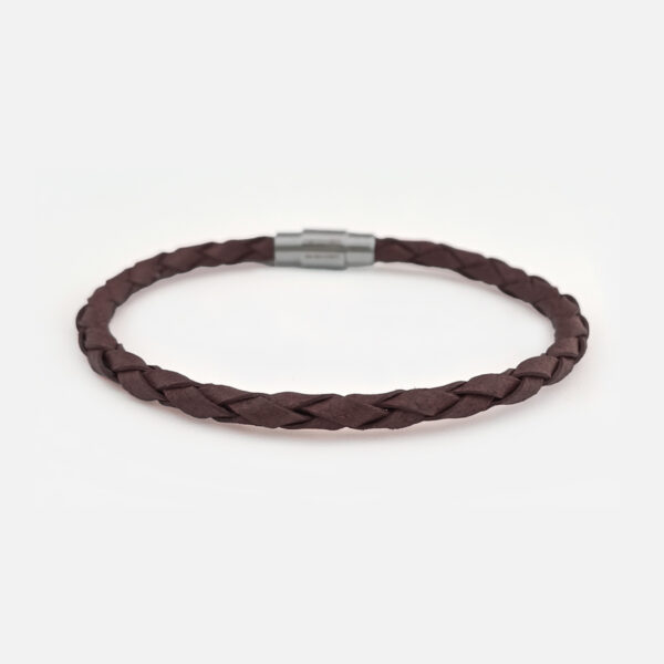 men's handmade brown leather bracelet