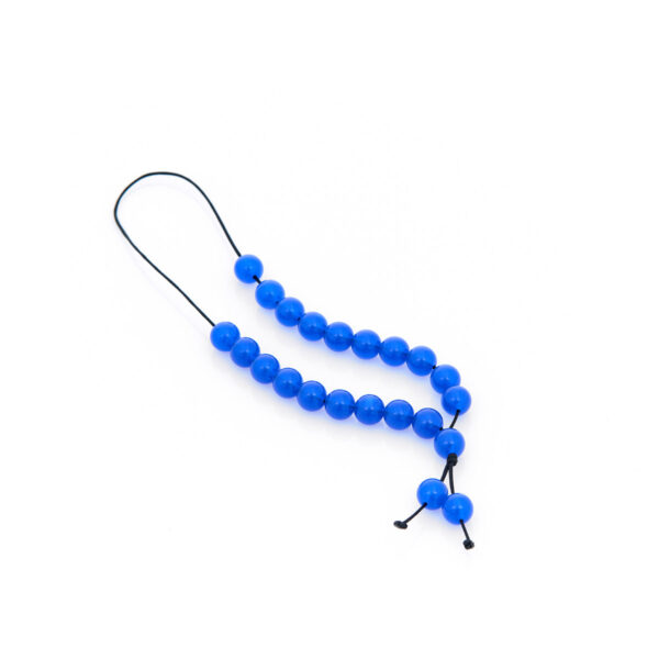 handmade resin worry bead in blue shade