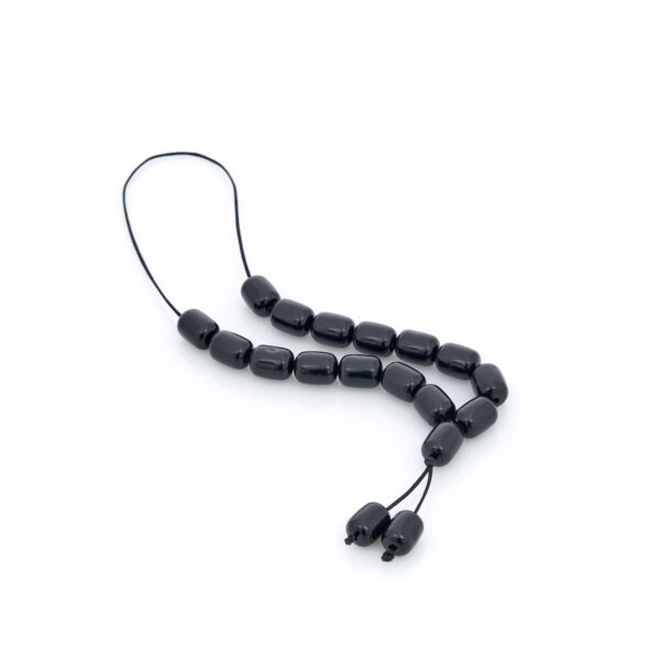 handmade resin rosary in black shade