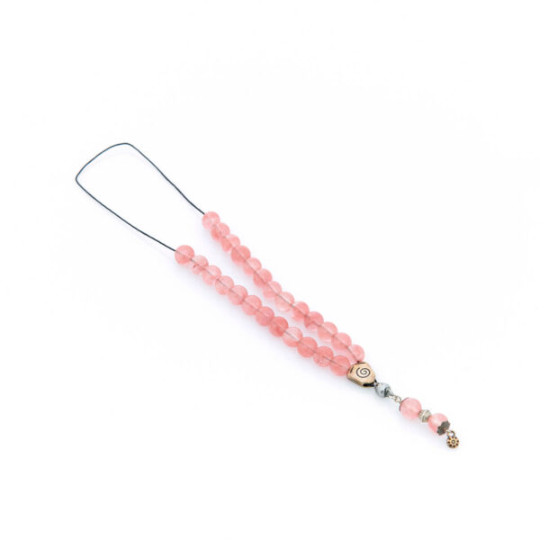 handmade worry bead quartz rosary