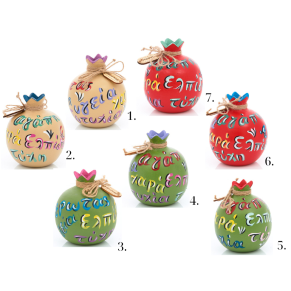 handmade ceramic pomegranates with wishes