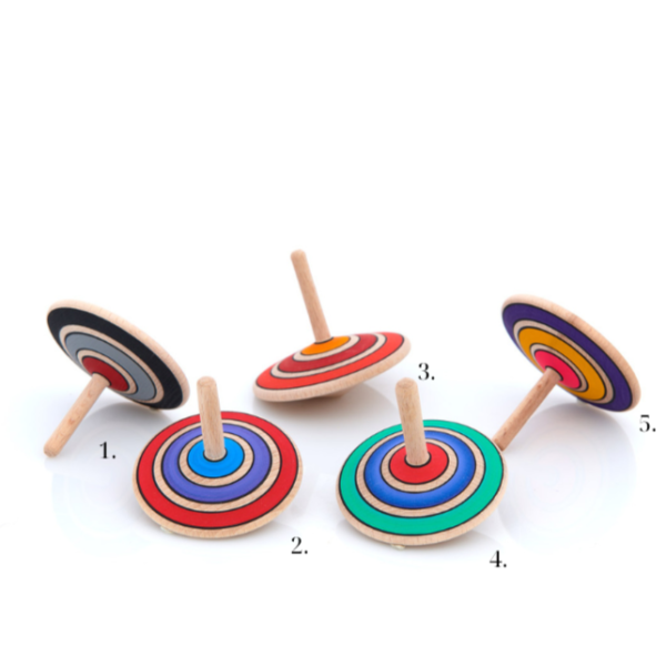 wooden children's spinning top