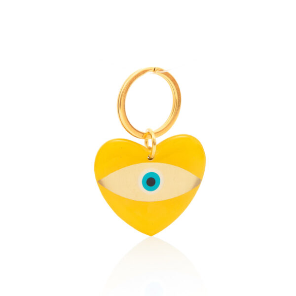 gold & yellow heart keychain