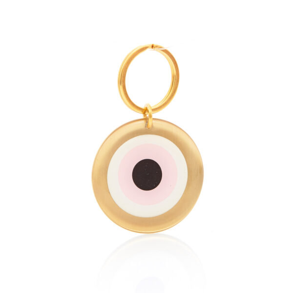eye keychain gold & pink