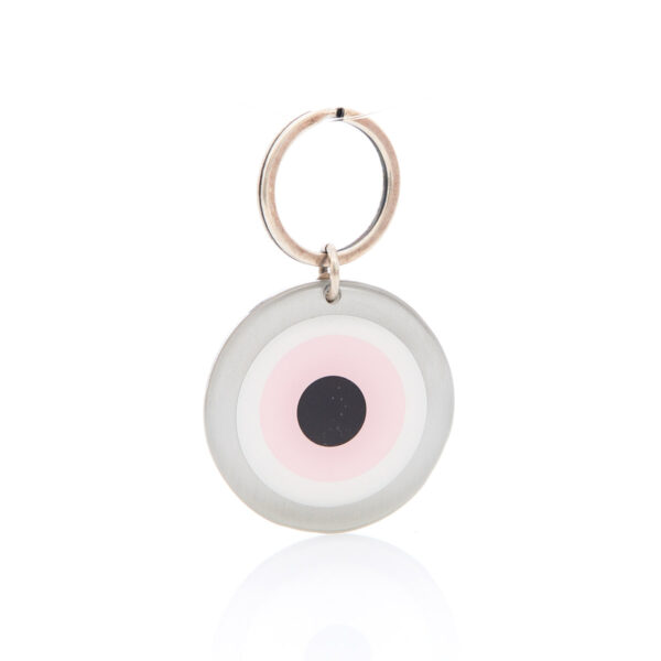 eye keychain silver&pink