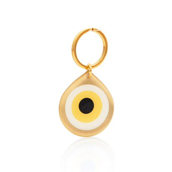 teardrop eye keychain gold&yellow