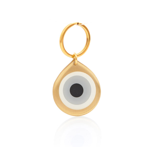 teardrop eye keychain gold&grey