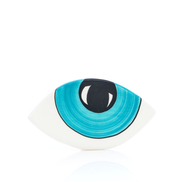handmade table ceramic eye in blue-black shades