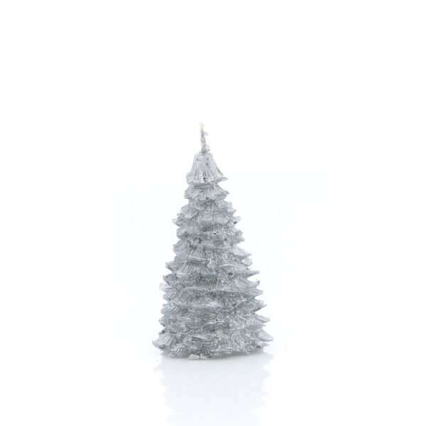 handmade candle silver christmas tree