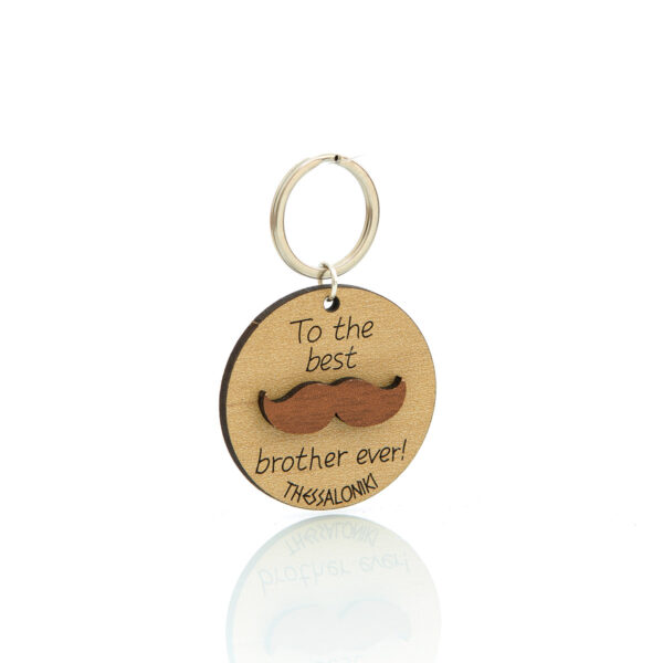 wooden keychain family-brother