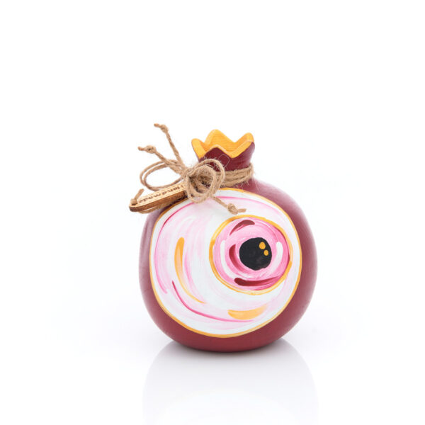 handmade ceramic pomegranates with the theme of the εvil eye