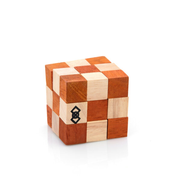 construction puzzle cube snake orange