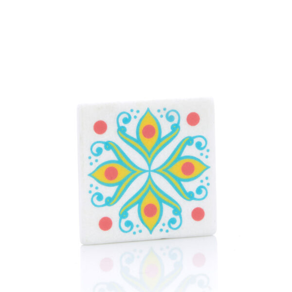 yellow flower marble coaster