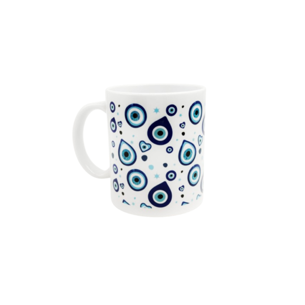 porcelain mug, eyes