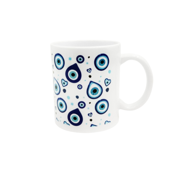 porcelain mug, eyes