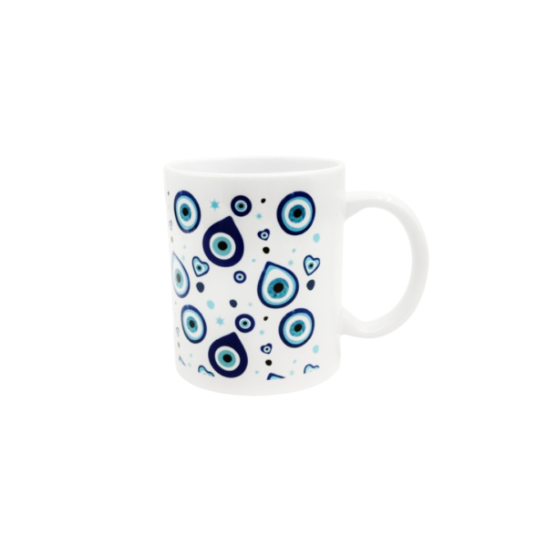 porcelain mug, eyes