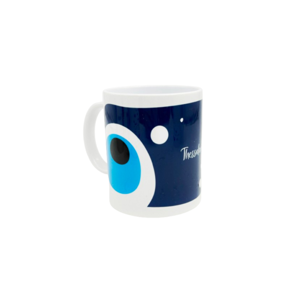 porcelain mug, eye blue