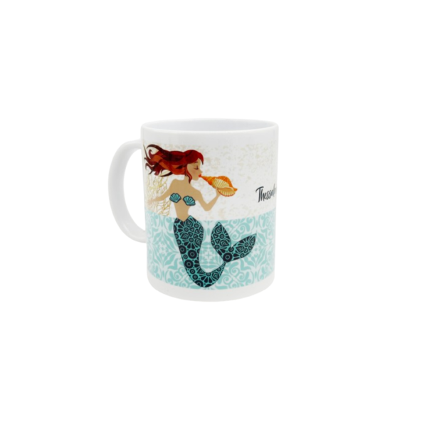 porcelain mug, mermaid