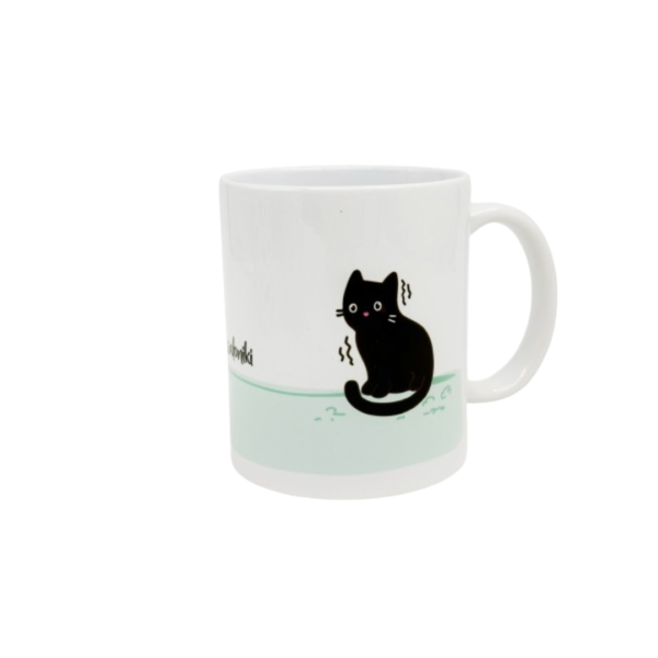 porcelain mug, two cats