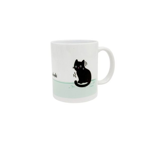 porcelain mug, two cats