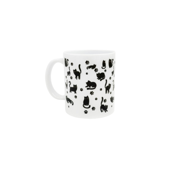 porcelain mug, cats