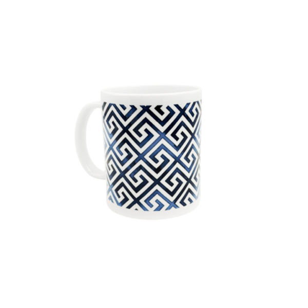 porcelain mug, blue-white design