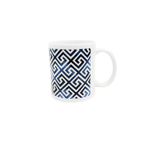 porcelain mug, blue-white design