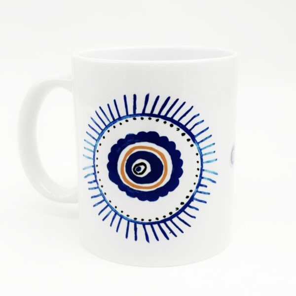 porcelain mug, blue design