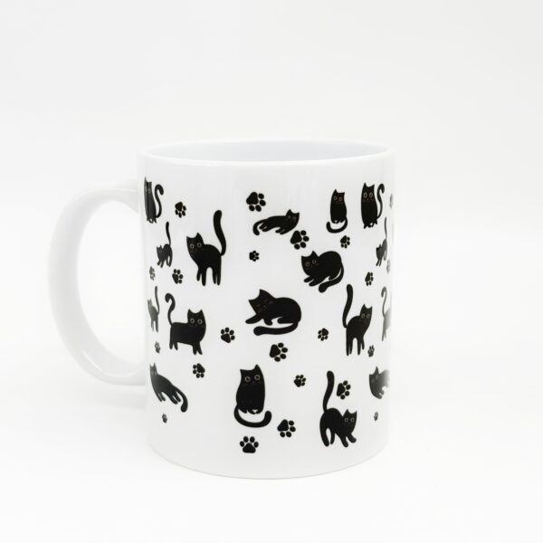 porcelain mug, cats