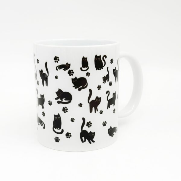 porcelain mug, cats