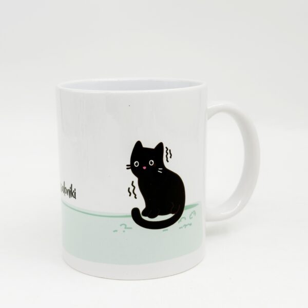 porcelain mug, two cats