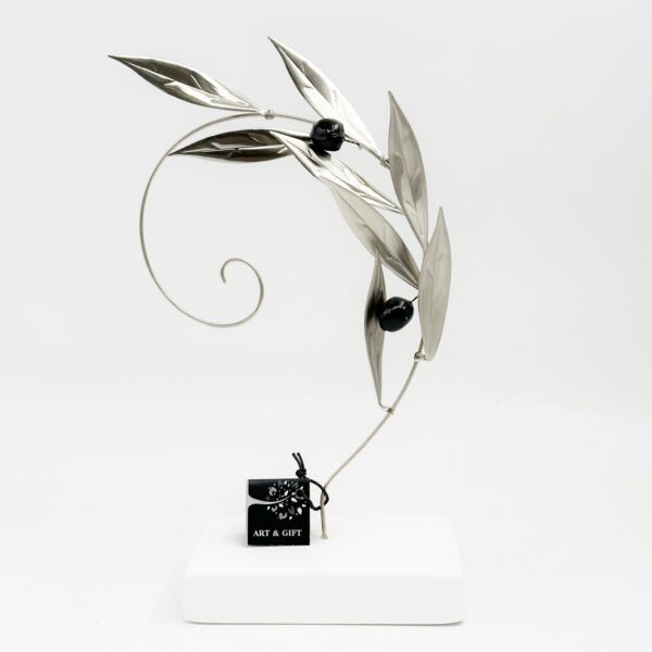 olive tree - silver with a curve