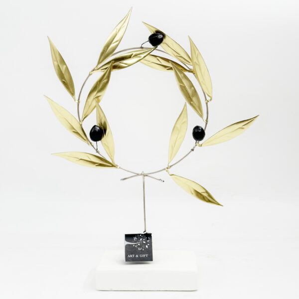 olive tree-gold wreath