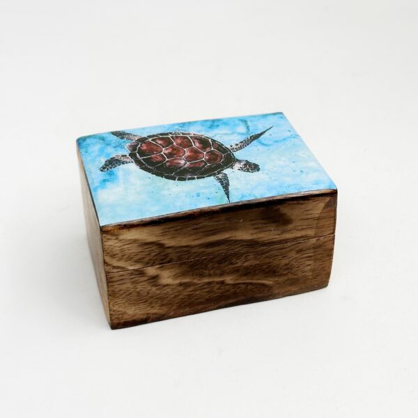 handmade wooden storage box-turtle