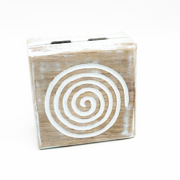 χειροποίητο ξύλινο αποθηκευτικό κουτί-κύκλος