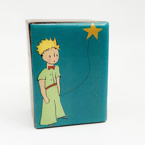 handmade wooden storage box - little prince turquoise