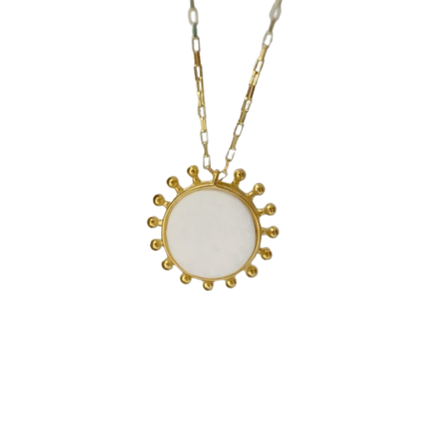 white marble necklace - helios