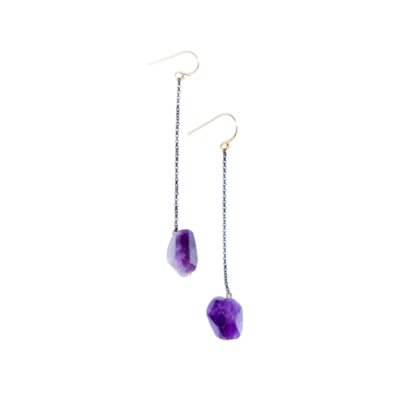 handmade earrings-amethyst