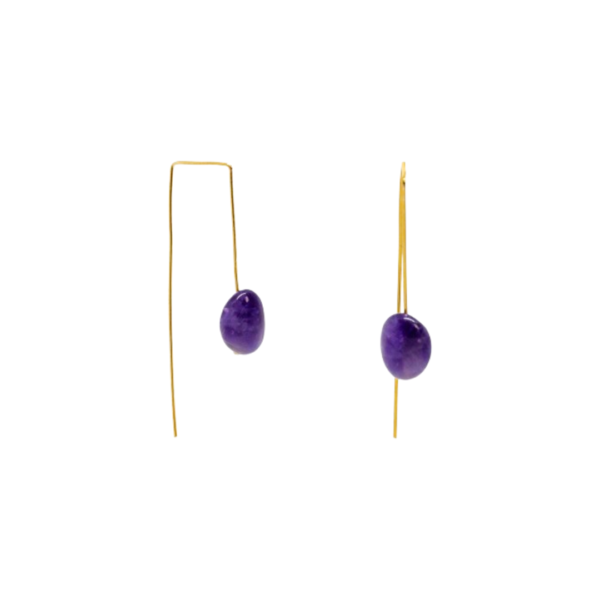 handmade earrings-amethyst